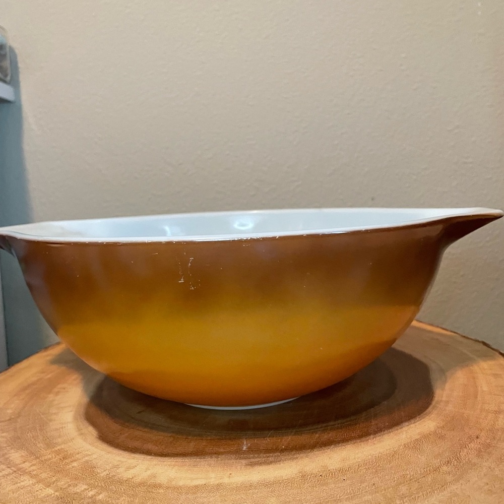 Vtg. Pyrex Old Orchard Brown & Gold Ombré #444